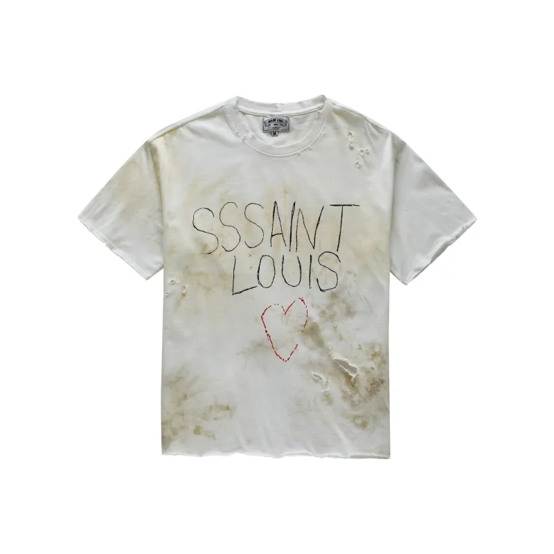 SSSAINT LOUIS T-Shirt Unisex Dirty White-0