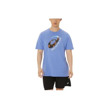 Asics Unisex Nyc Run Club 2.0 Crew T-Shirt Men's Light Blue