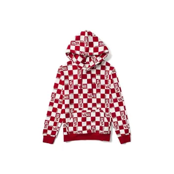 Vans Sweatshirts Unisex Red White Checkerboard
