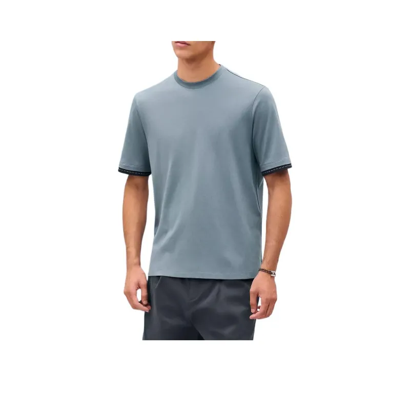 HERMES SS25 T Shirt Men's Blue Gray-0