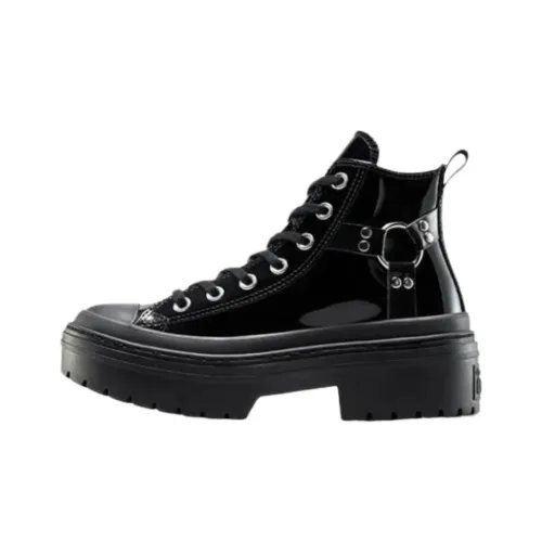Chuck Taylor All Star Women's taylor converse Lugged Heel Platform High 'Black Patent' Women's