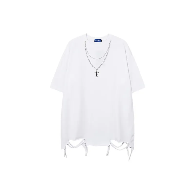 PAINT STAIN Minimalist Style Versatile T Shirt Men's-33