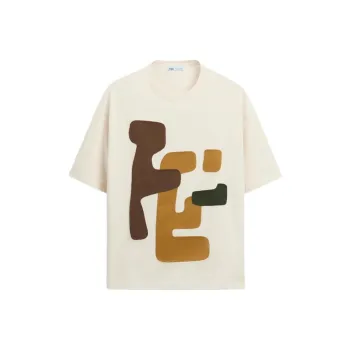 ZARA T Shirt Men's Frosted White