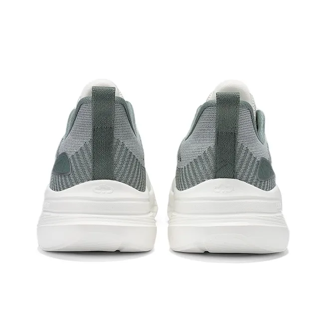 Erke Cushioning Breathable Lightweight Low Top Casual Running Shoes Men's Microcrystal White Pine Frost Green-4