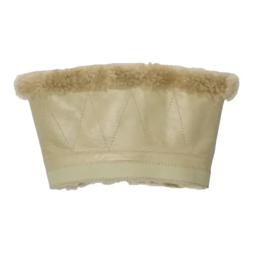 Burberry Lambswool Calfskin Scarves Women's Beige