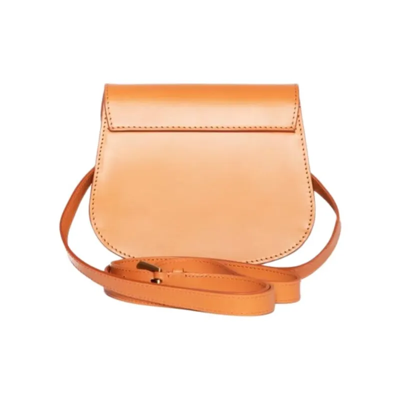 INES DE LA FRESSANGE Cow Leather Crossbody Bag Women's Camel-1