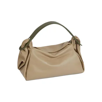 KENZO Cow Leather One Shoulder Handbags Women's Beige