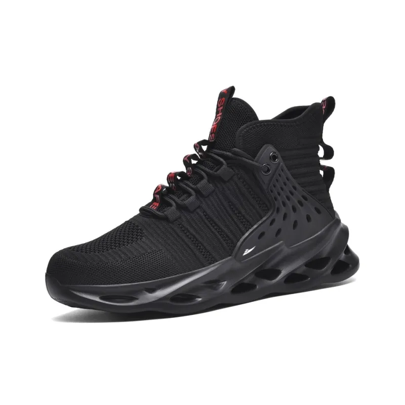 Kuding Anti Slip Wear Resistant Breathable Lightweight High Top Casual Shoes Unisex-5