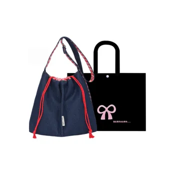 HACIN Denim Shoulder Bag Women's Red/Blue