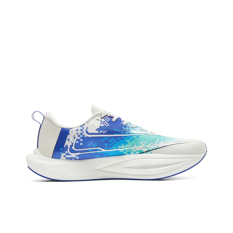 PEAK Cushioning, Slip Resistant, Rebound Low Top Running Shoes Men's Ivory Blue-1