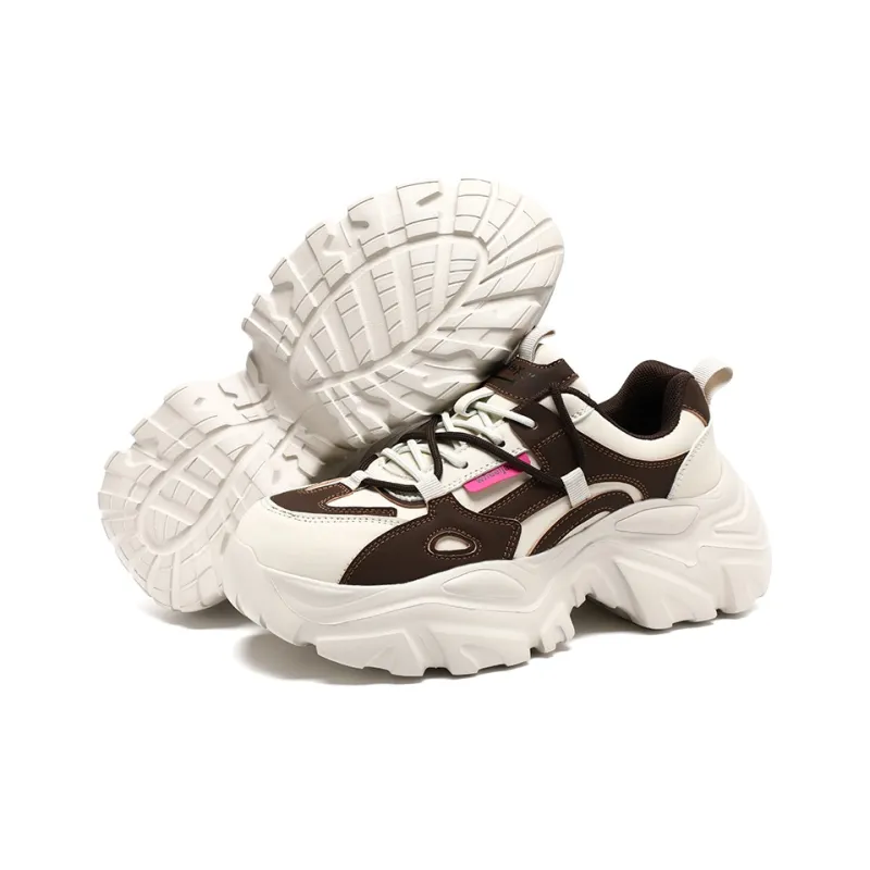 JANECO Chunky Sneakers Women's Low Top White-15