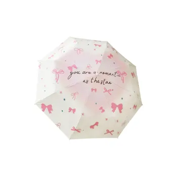 Womi Soft Korean Fashion Folding Sun Umbrella With Sun Protection Suitable For Sunny And Rainy Weather Umbrella