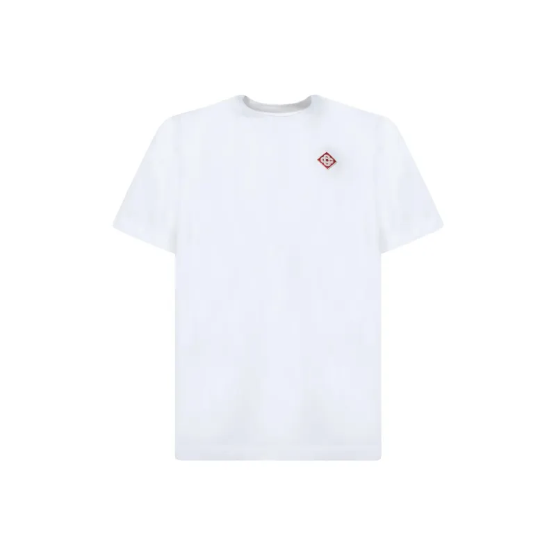 CASABLANCA Diamond Logo patch T shirt-0