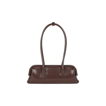 OSOI Cow Leather Shoulder Bag Mini Women's Chocolate Brown