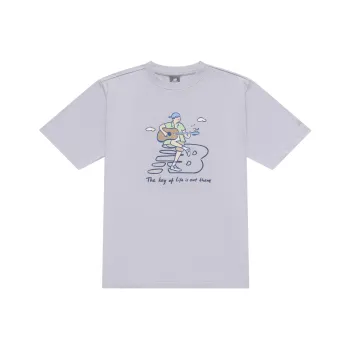 New Balance x PK SHEJISHILIANMINGKUAN Centripetal Life Illustration Series T Shirt Unisex Light Purple