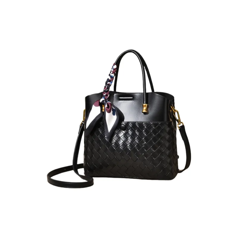 Versman PU Elegant Noble Briefcase Shopping Bag Regular Women's Classic Black-2