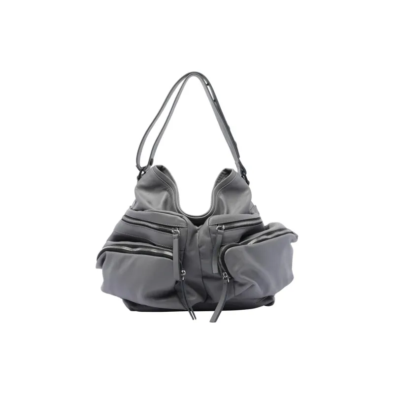 Vic Matie Calfskin Crossbody Bag, Shoulder Bag Women's Gray-0