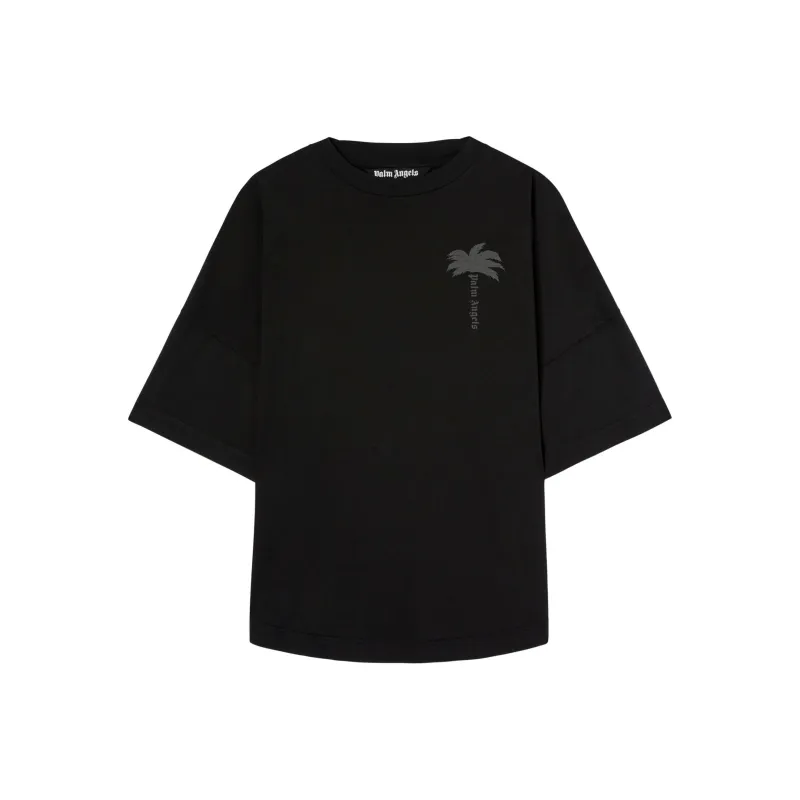 PALM ANGELS Logo Detailed Crew Neck T Shirt-0