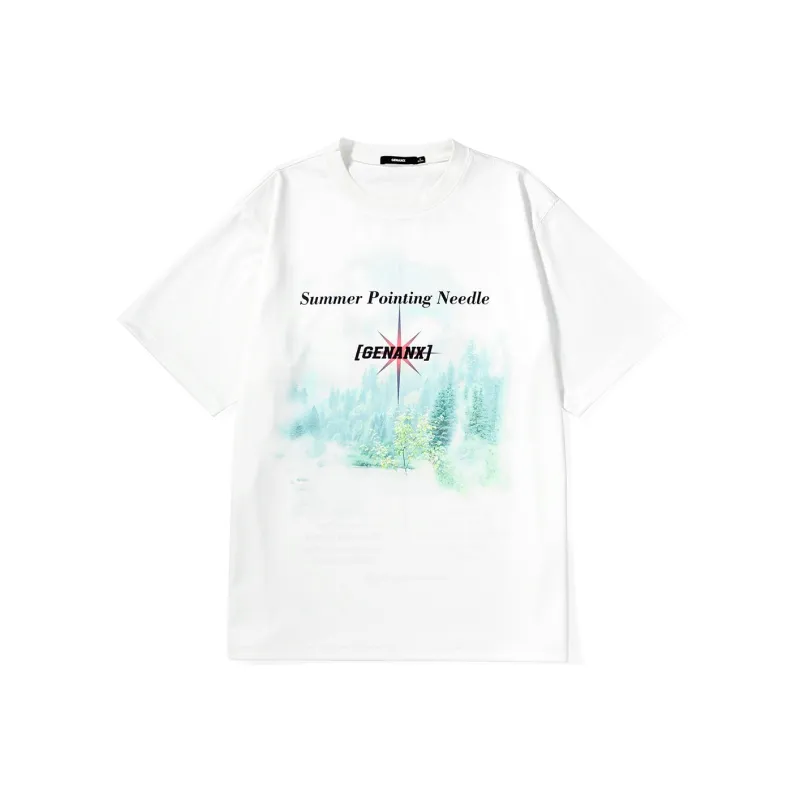 GENANX T Shirts Unisex White-0