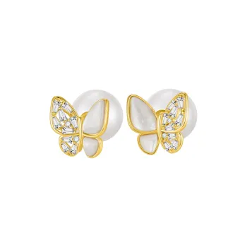 DAISY BEAUTY Mother Of Pearl Stud Earrings Women's