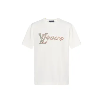 LOUIS VUITTON Lv Vers Embellished Short Sleeved T Shirt