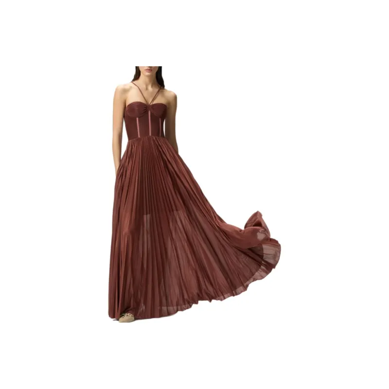 PINKO Plissé Maxi Dress-3