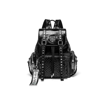 CLEVER& KETCH PU Backpacks Backpack Regular Unisex Black/Gray