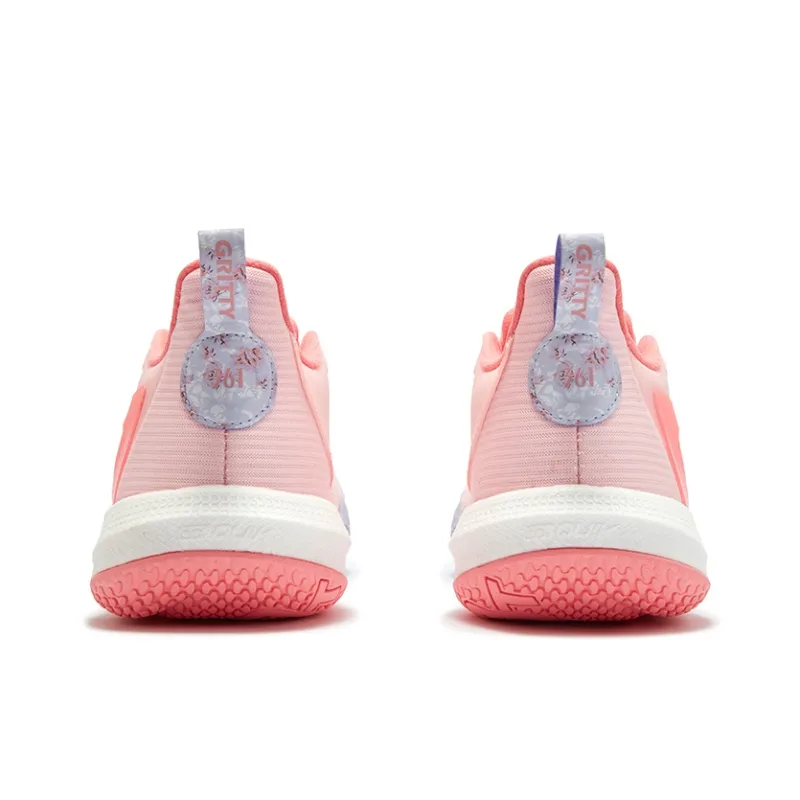 361° Anti Slip Wear Resistant High Top Basketball Shoes Men's Peach Heart Pink-3