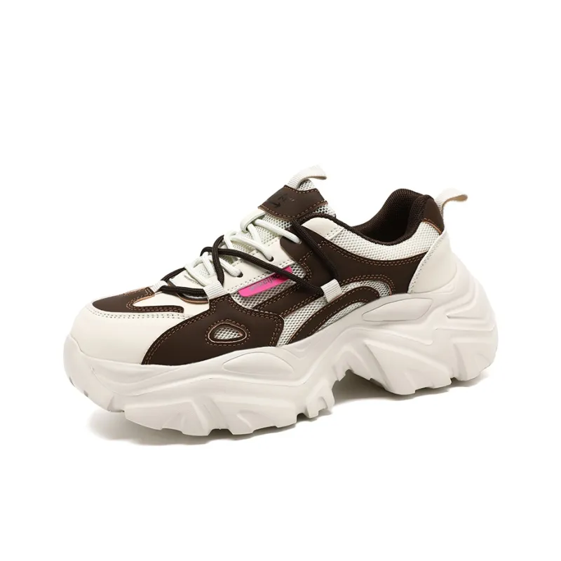 JANECO Chunky Sneakers Women's Low Top White-13