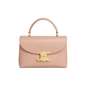 CELINE TEEN NINO Cow Leather One Shoulder Handbag Women's Light Peach