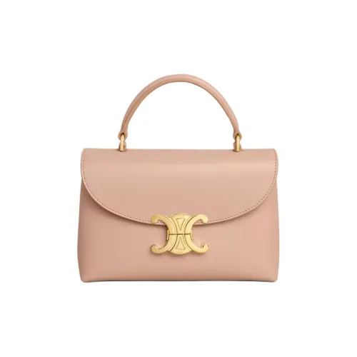 CELINE TEEN NINO Cow Leather One Shoulder Handbags Women's Light Peach