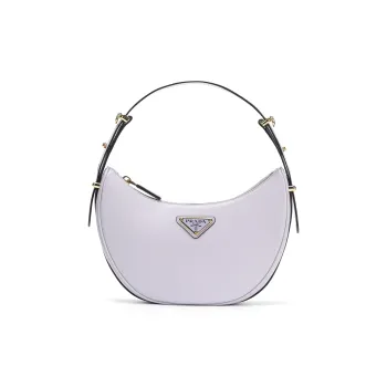 PRADA Arque Leather Portable Crossbody Bag, Shoulder Bag Women's Light Purple