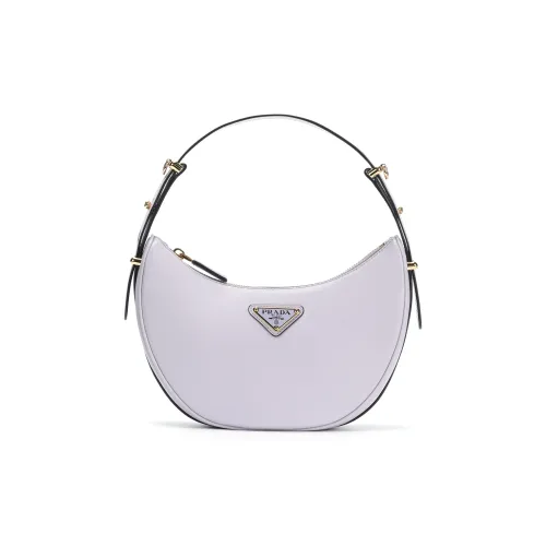 PRADA Arque Leather Portable Crossbody Bag, Shoulder Bag Women's Light Purple