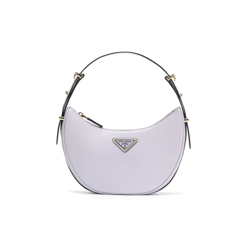 PRADA Arque Leather Portable Crossbody Bag, Shoulder Bag Women's Light Purple-0