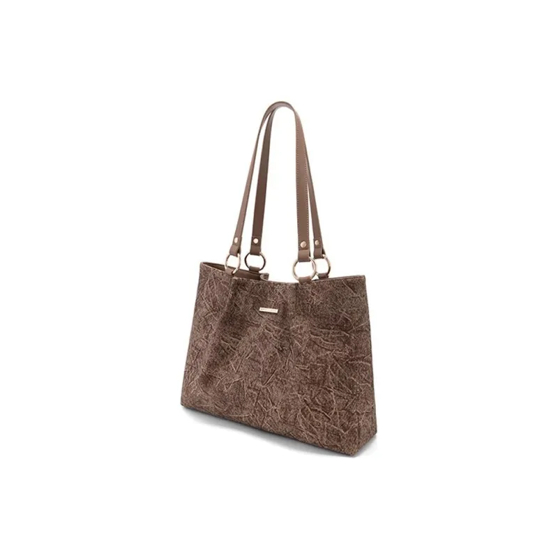 CLEVER& KETCH Synthetic Leather Tote Underarm Shoulder Bag Regular Women's Gray/Brown-3