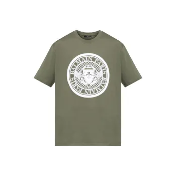 BALMAIN Coin print Cotton T shirt