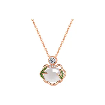 Emerald Chalcedony Jade Necklaces Women's