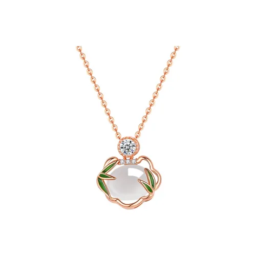 Emerald Chalcedony Jade Necklaces Women's