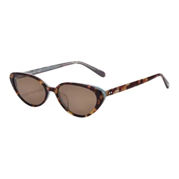 Fakeme Plate Frame Cat Eye Sunglasses Unisex Tortoiseshell
