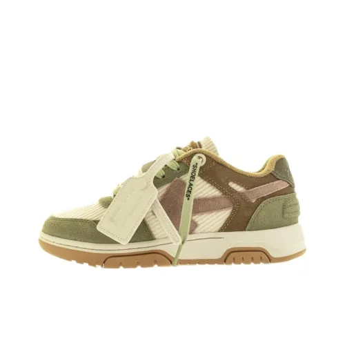 OFF WHITE Out Of Office Low Top Skateboard Shoes Women's Green