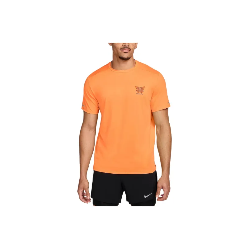 Nike Rise 365 Running Division Dri-FIT Running Top T-Shirt Men's Bright Orange-0