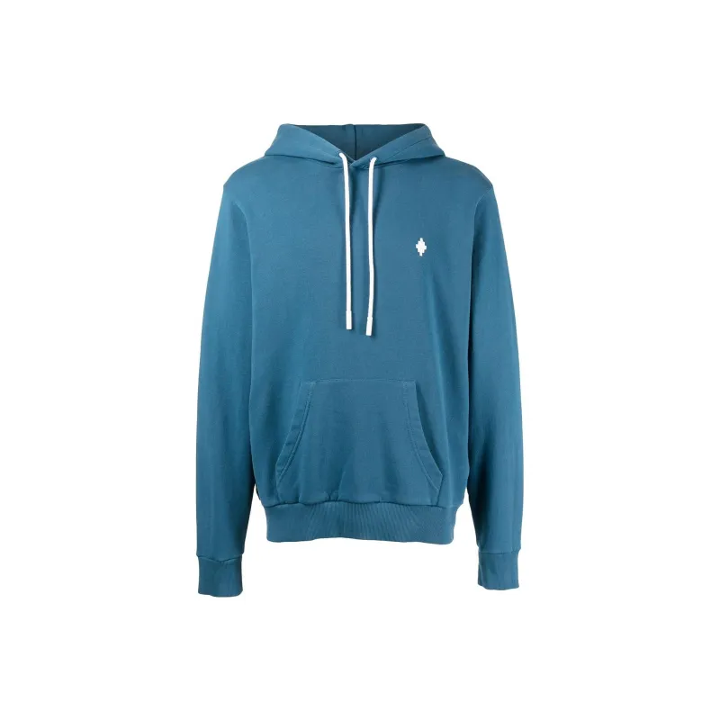 Marcelo Burlon Logo embroidered Drawstring Hoodie-0