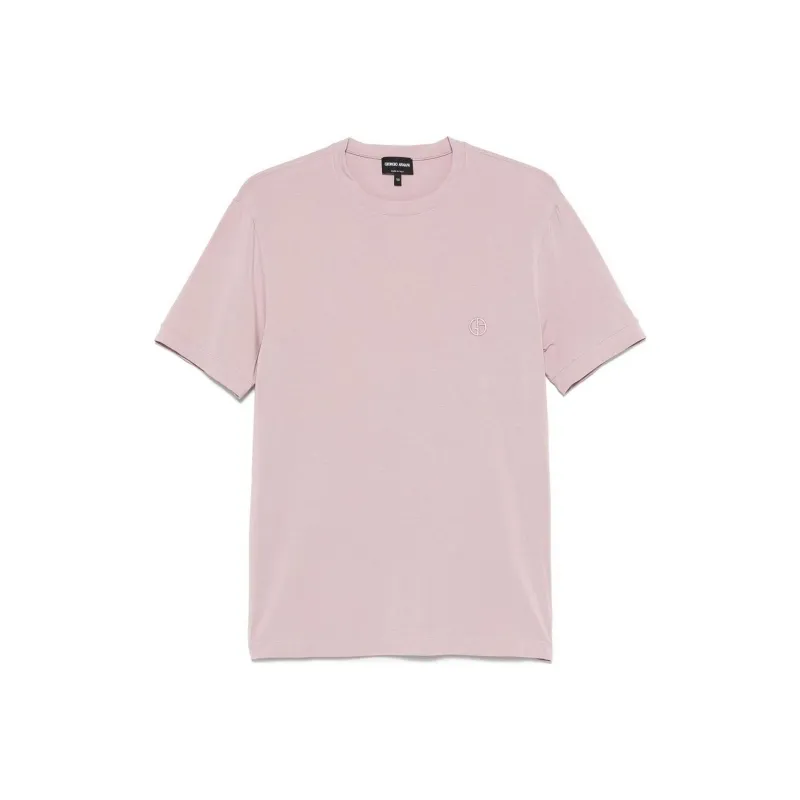 GIORGIO ARMANI Logo Embroidered Crewneck T Shirt-0