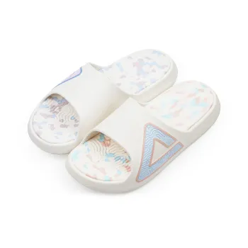 PEAK Tai Ji1.0 Quiet Slip Resistant Odor Resistant Slide Slippers Unisex Pink Blue Mismatched