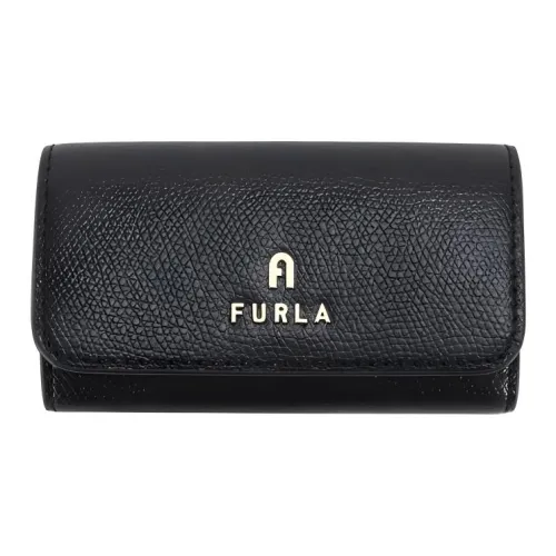 Furla Leather Key Pouch Women's Black