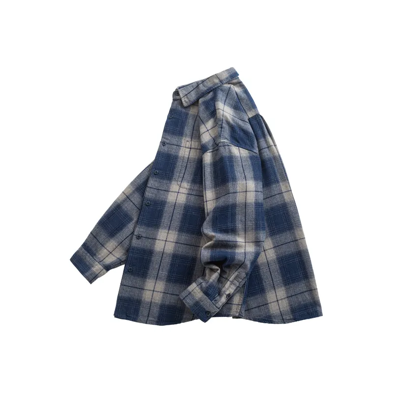 HOKLV Shirts Unisex Green Plaid-3