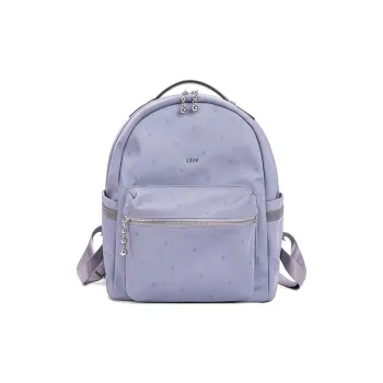 LEFF Fabric Backpack Travel Backpack Laptop Bag Backpack Regular Women's Smoke Purple/Cream Apricot