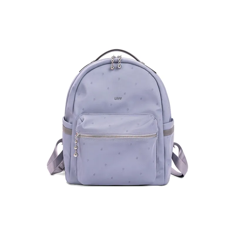 LEFF Fabric Backpack Travel Backpack Laptop Bag Backpack Regular Women's Smoke Purple/Cream Apricot-0
