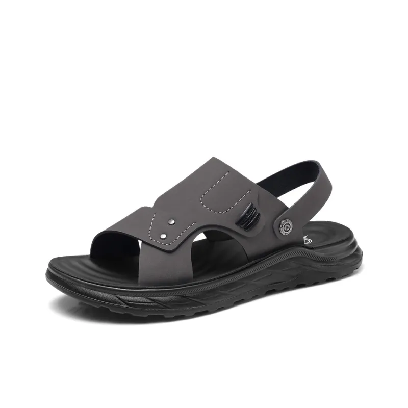 Strongman Beach Sandals Men Black/Gray-6