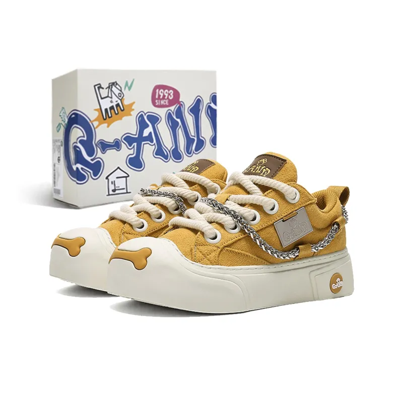 Q AND Coverage Slip Resistant Cushioning Abrasion Resistant Height Increasing Low Top Skateboard Shoes Unisex-28